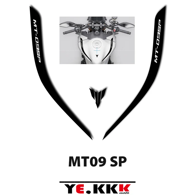 Pegatinas de vinilo reflectantes para motocicleta Yamaha MT09SP MT-09 SP, calcomanías para tanque, logotipo