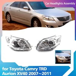 Car Headlights Assembly for Toyota Camry TRD Aurion XV40 2007~2011 2008 Fog Lights Map Halogen Corner Side Lamps LED Accessories
