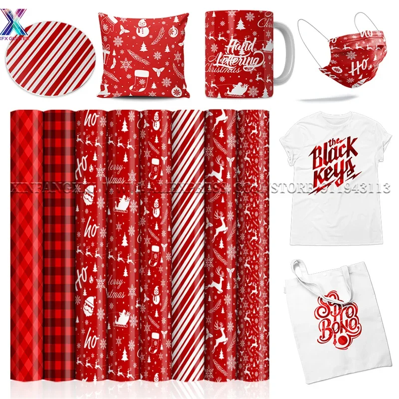 XFX Transfer Paper Ink Sheets Red Christmas 12x12