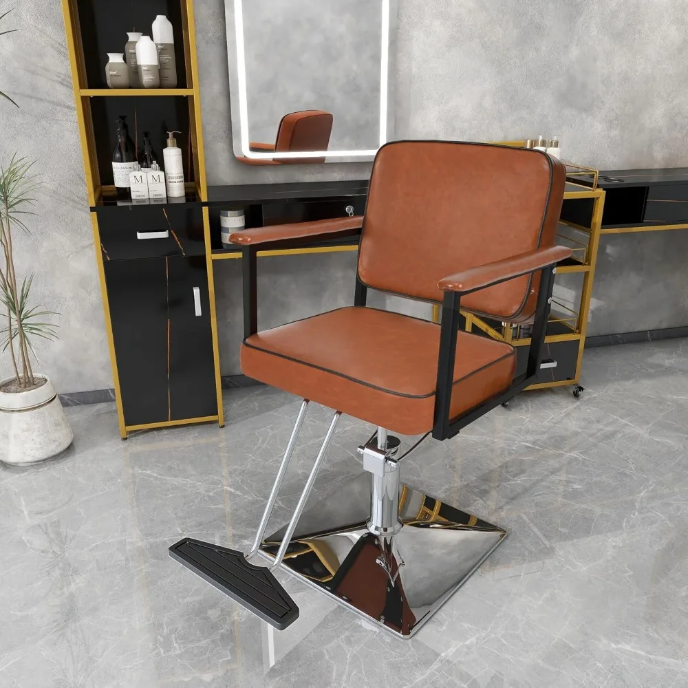 

Hydraulic Salon Chair for Hair Stylist,360 Degrees Swivel Barber Chair with Footrest, Ergonomic Beauty Spa Barber Chairs