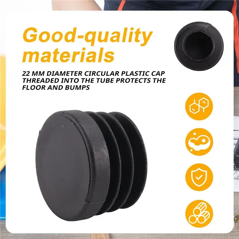 

24Pack Chair Table Legs Plug 22Mm Diameter Round Plastic Cover Thread Inserted Tube To Protect The Floor And Bumps-[Jyqn A78G]