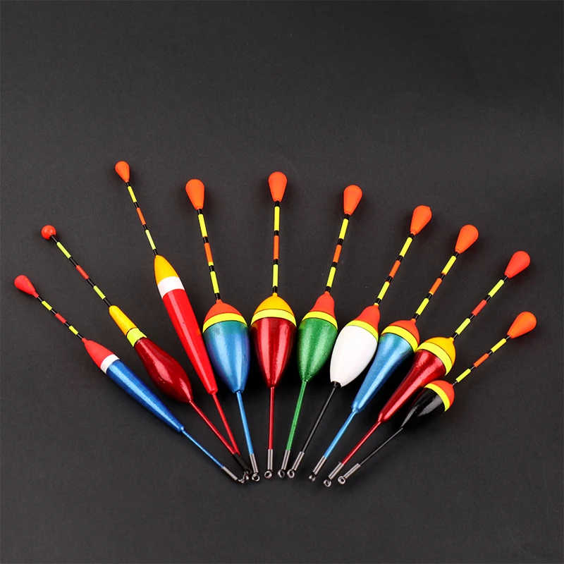 10PCS Fishing Floats Set Buoy Bobber Fishing Light Stick Floats Fluctuate Mix Size Color Float Buoy For Fishing Accessories