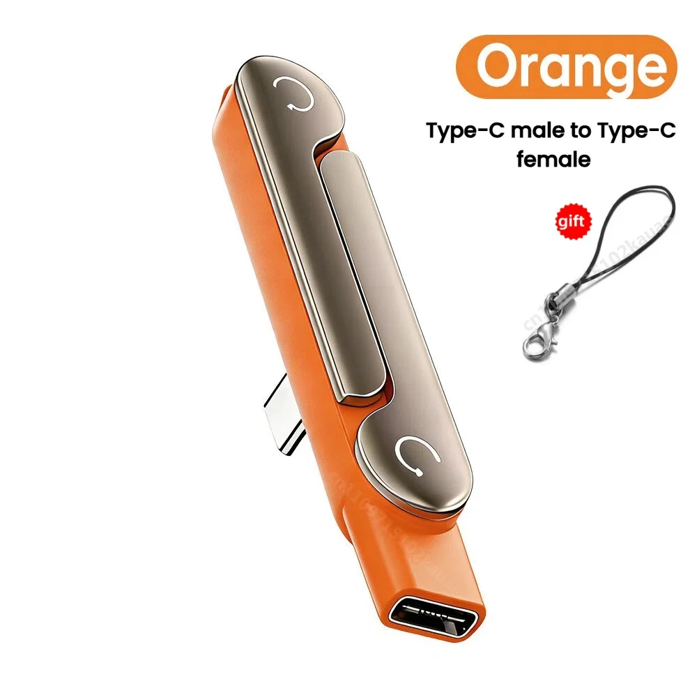 1/2/3PCS Type C Telefoon Oplaadbeugel Adapter 240W Snel Opladen OTG Type-C Male naar USB-C Female Converter Met opvouwbare Houder