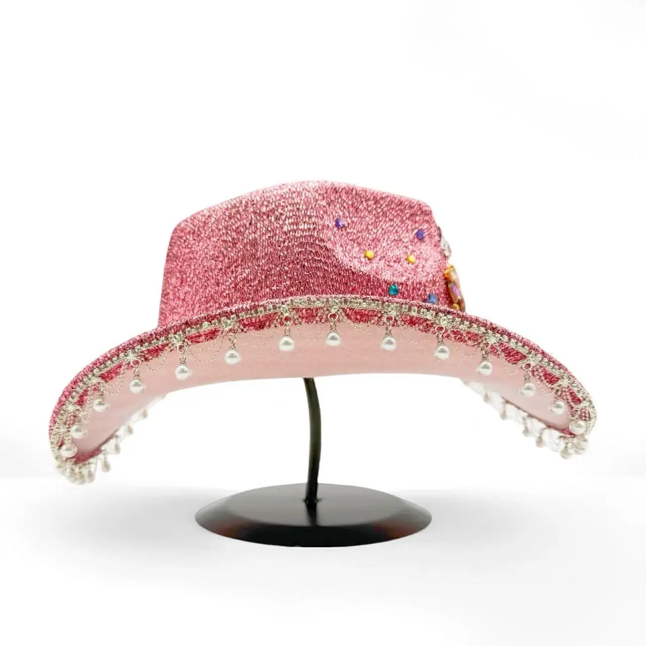 HongLuan Glitterkostuumhoed Volwassene & Cowboyhoeden Strass voor dames, Cowboy Cosplay Vrouwelijke accessoires & Cowgirl Cap