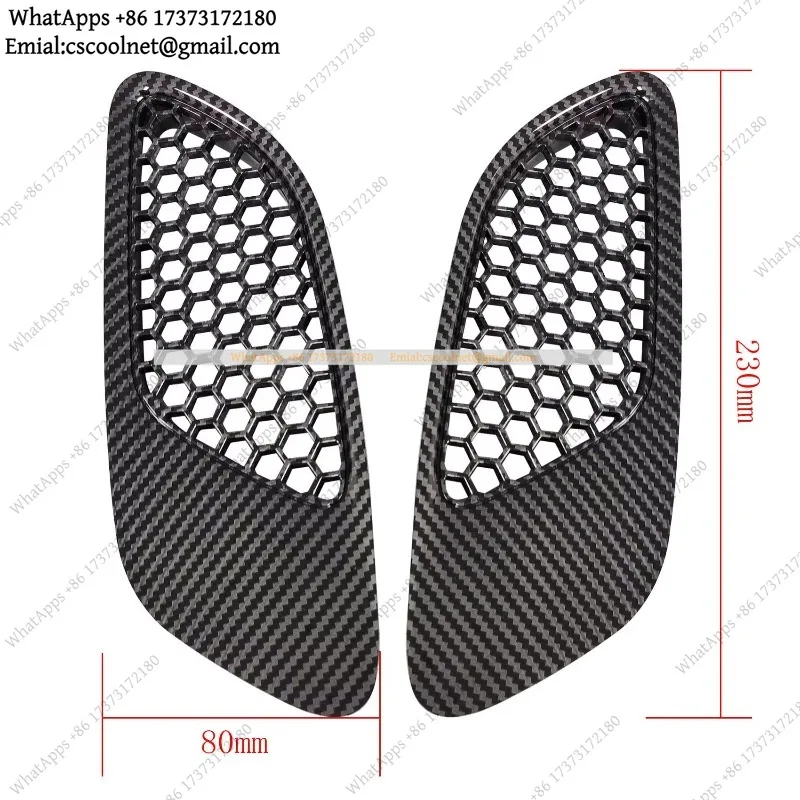k3 2PCS Engine Hood Vent Louvers Air Scoop Bonnet Cover, Carbon Fiber Pattern Compatible for BMW E90 E91 E92 E93 M3