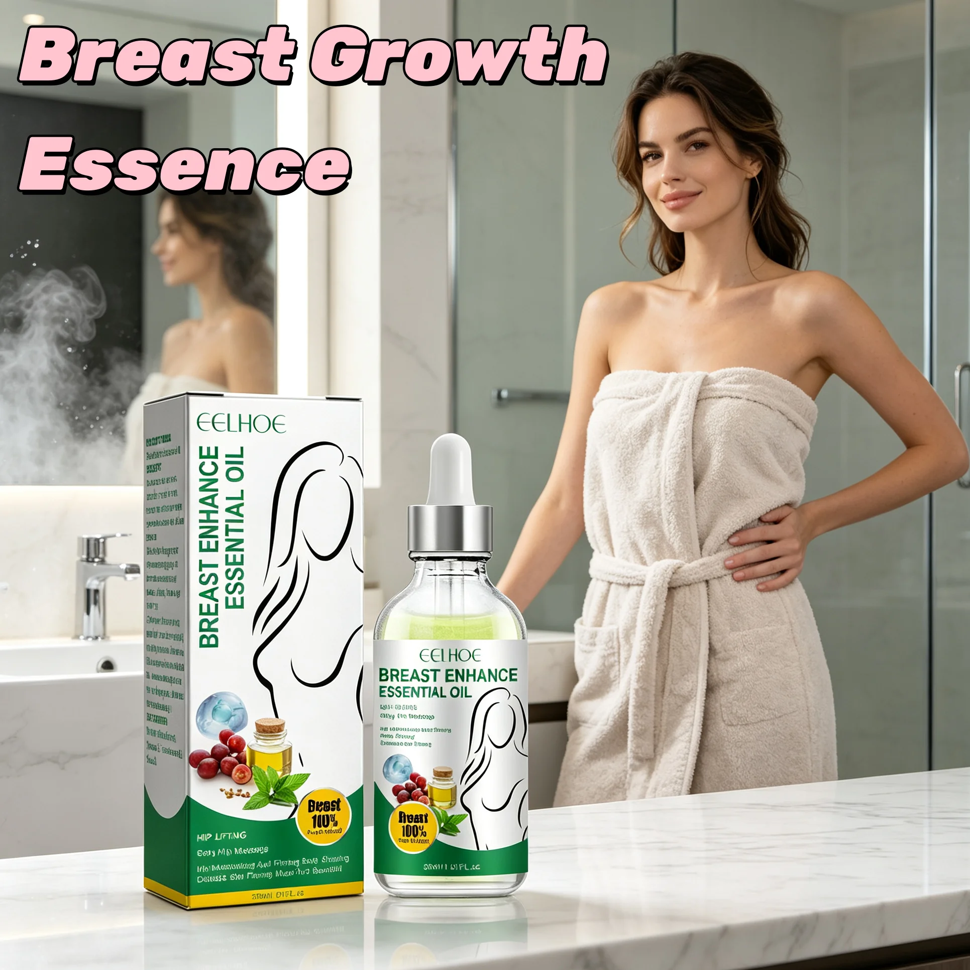 Breast Firming Booster Oil Anti Sagging Full Bust Growth Massage Essential Oil Natural Plant Extract Body Curve Care For Female