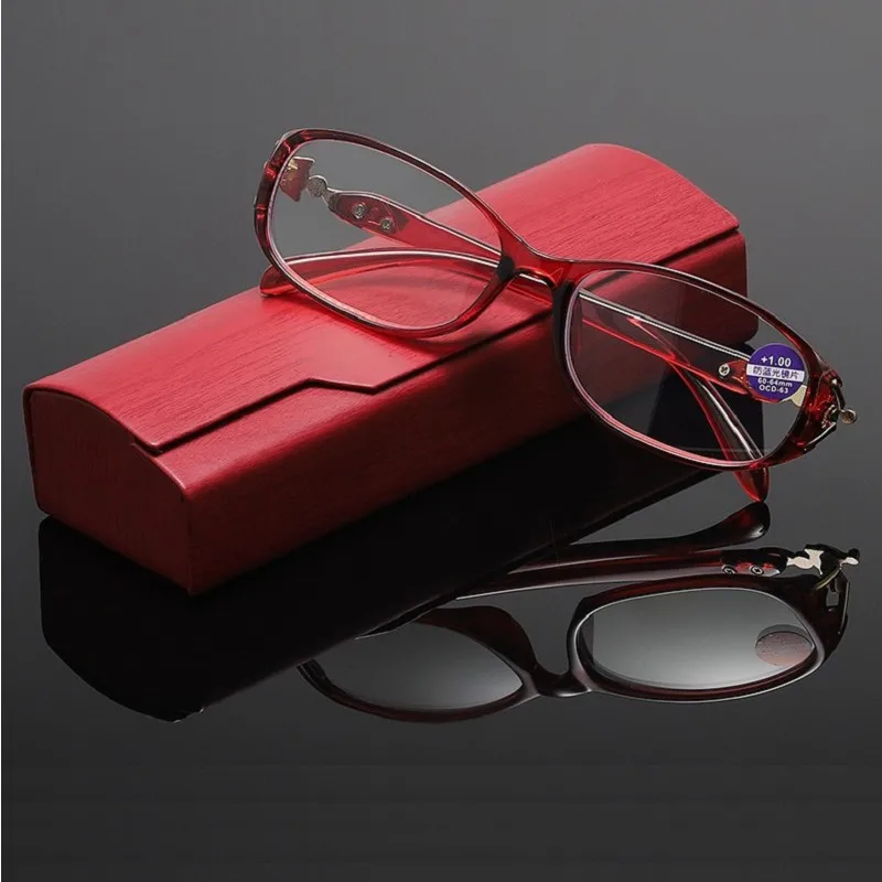 Women Fox Anti-Blue Reading Glasses Ladies Fashion Presbyopic Eyeglasses Computer Prescription Eyewear +1.0~+4.0 MYT_0495