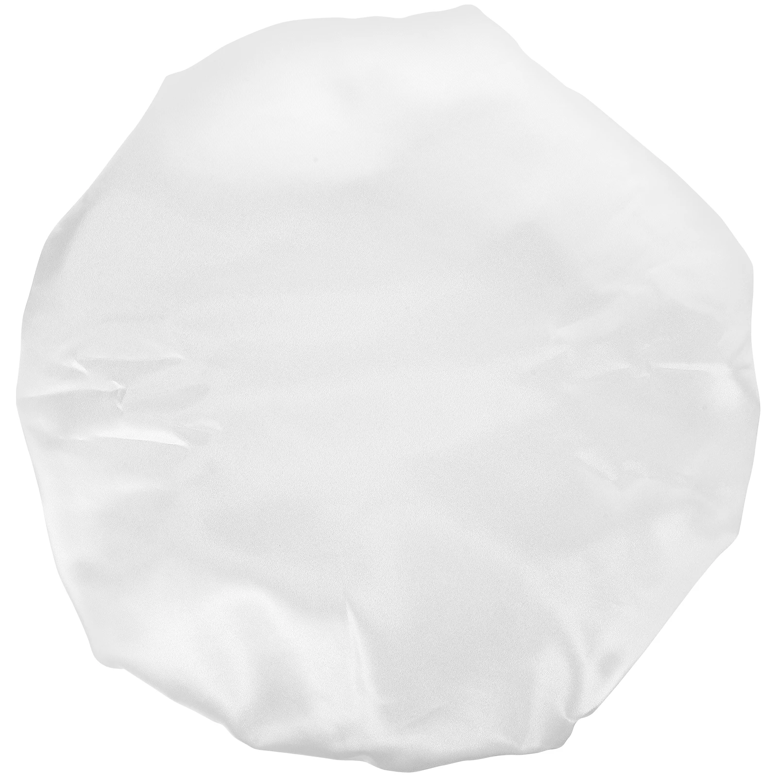 

Shower Cap Waterproof Elastic Band Bath Hair Hat Triple Caps for Women Girls Cover White Reusable