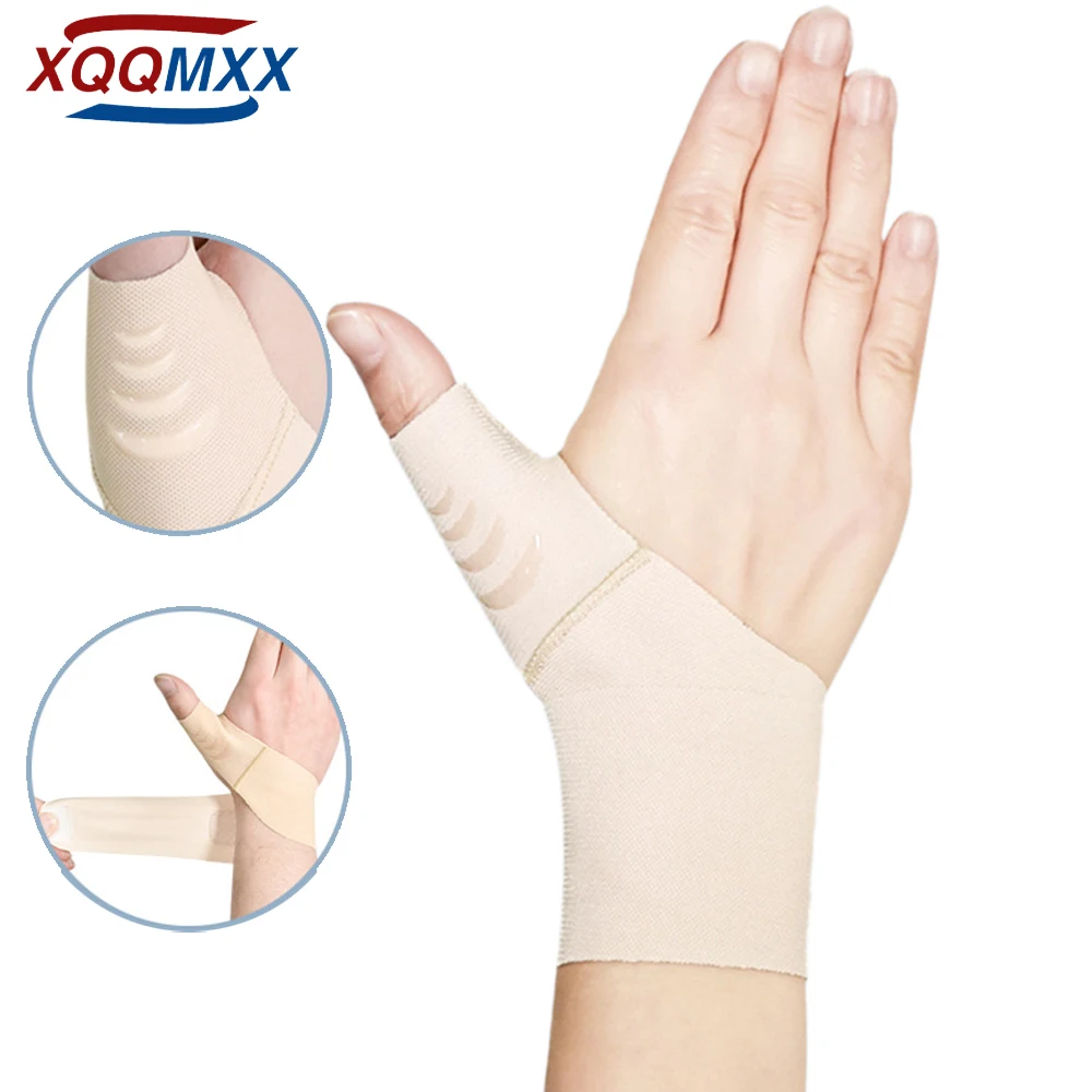 XQQMXX 1PC Elastic Thumb Support Brace Layer - Soft Thumb Compression Sleeve Protector for Relieving Pain, Arthritis, Joint Pain