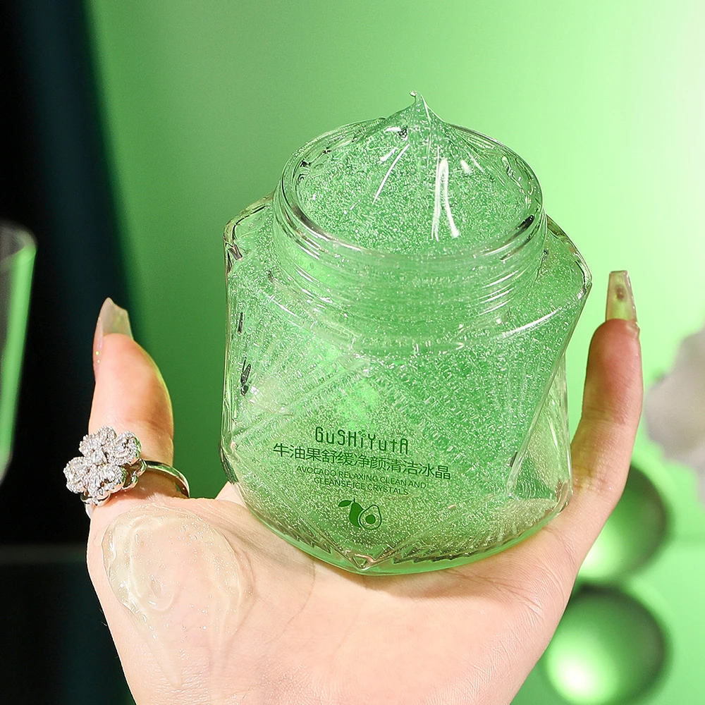 

Avocado Facial Exfoliating Deep Cleaning Dirt Soothing Ice Crystal Cleansing Gel Skincare Products Moisturizing Brightening Skin