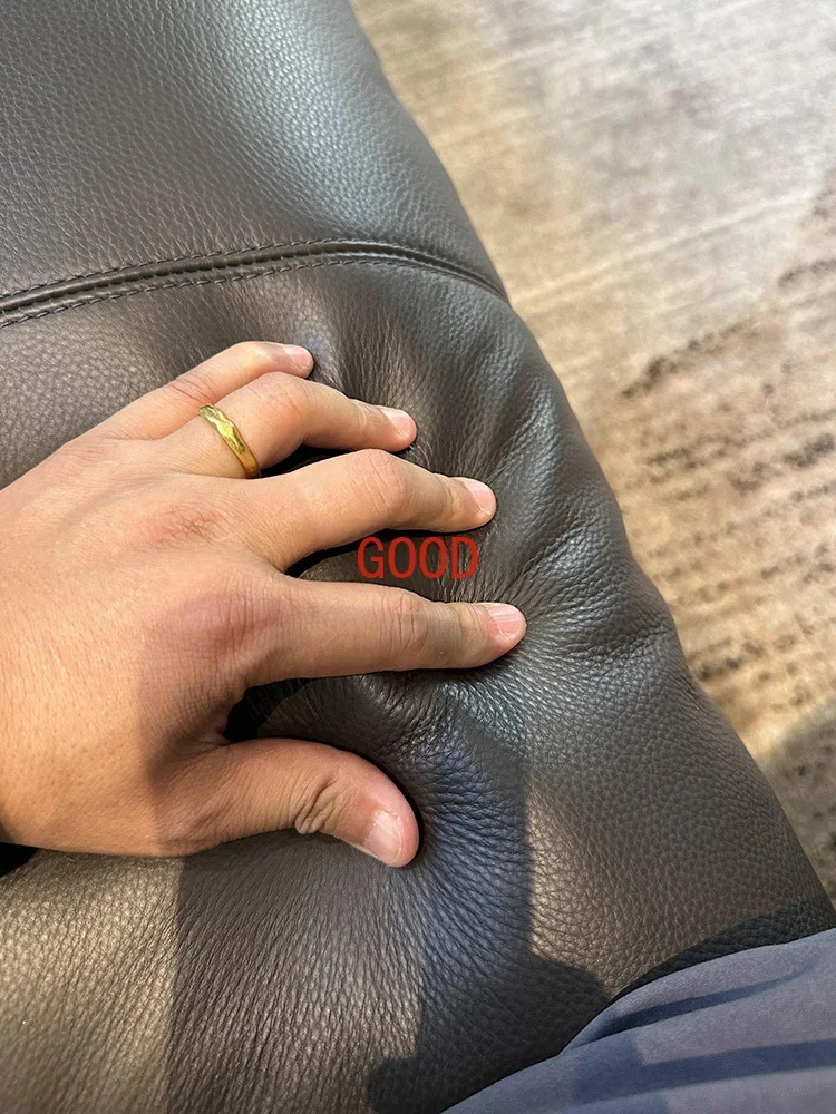 Wohnzimmer Echt leder Daunen sofa modernes Licht Luxus erste Schicht Rindsleder