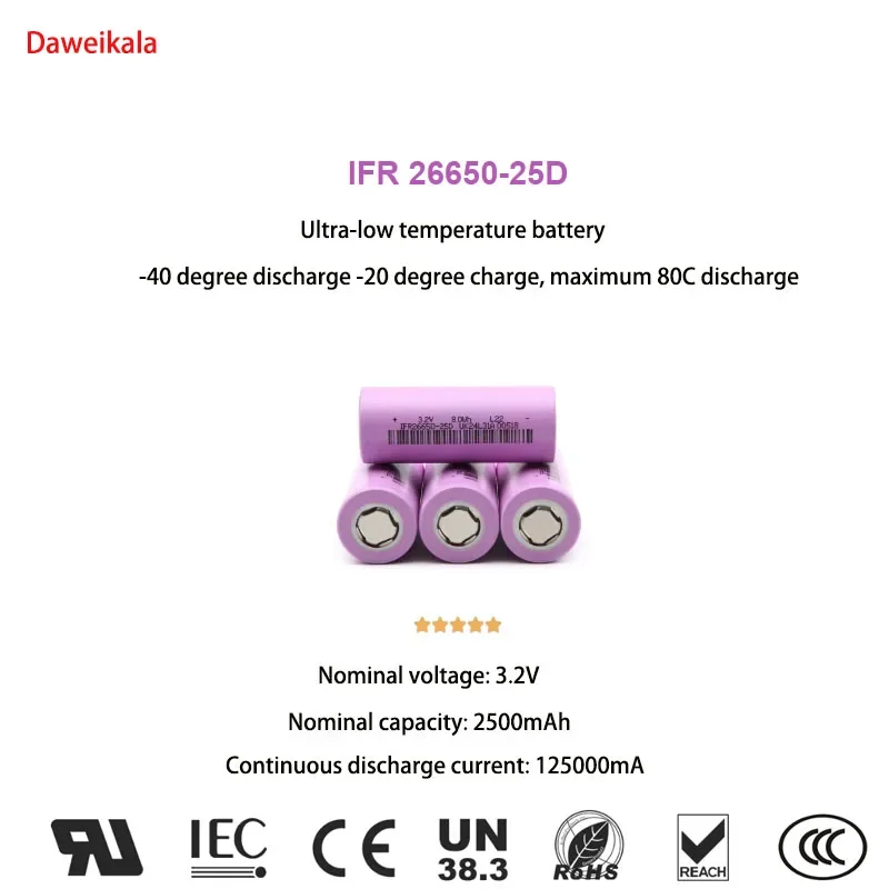26650 LiFePO4 Rechargeable Battery - Power/Standard/Low-Temp Versions | Long-Cycle Life | Brand New Cells