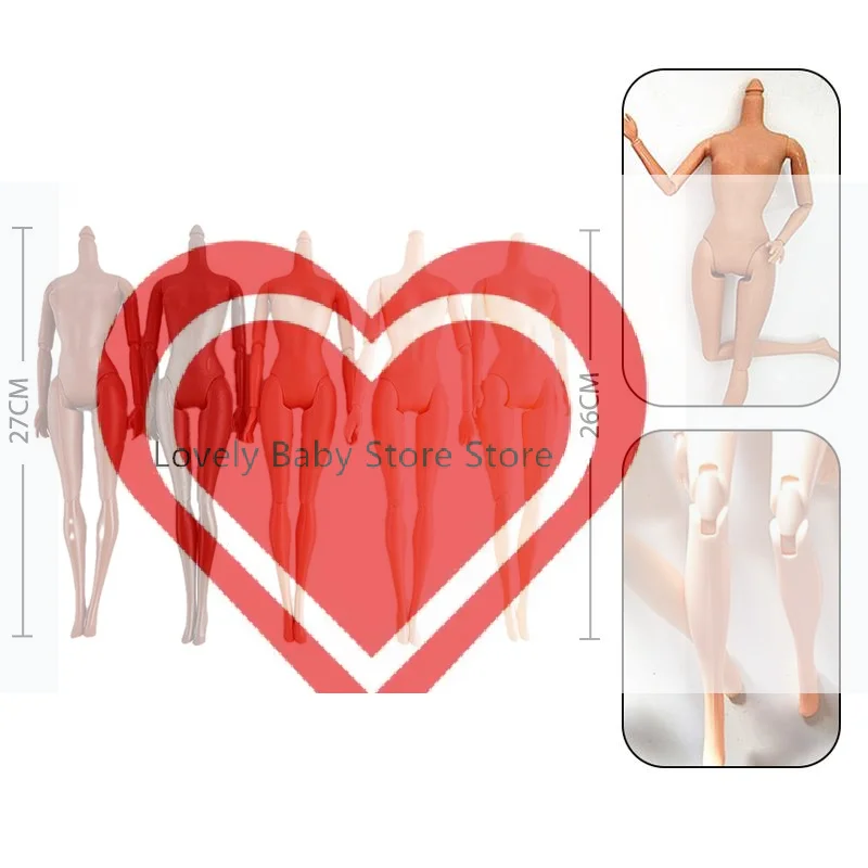 

【BS】1PC 11 Movable Joints 26/27cm African Doll Nude Body Brown Black Skin Doll Body Skin Children's Pretty Girl Toy Gift