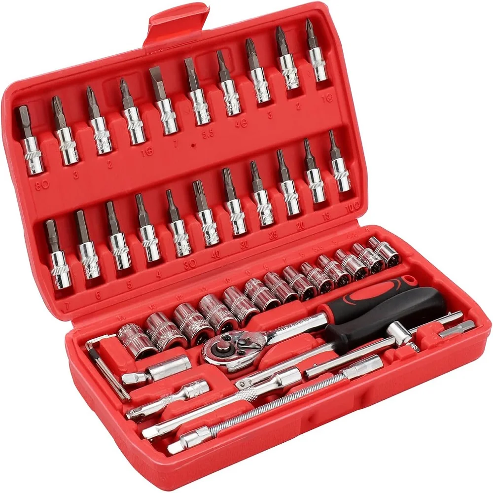 46Pc Drive Socket Set 1/4