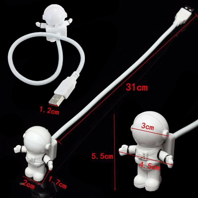 USB Night Light LED Astronaut Lamp Desk Lamp Flexible LED Nightlight 5V Reading Table Light Space Man Decoration Lamp For Laptop
