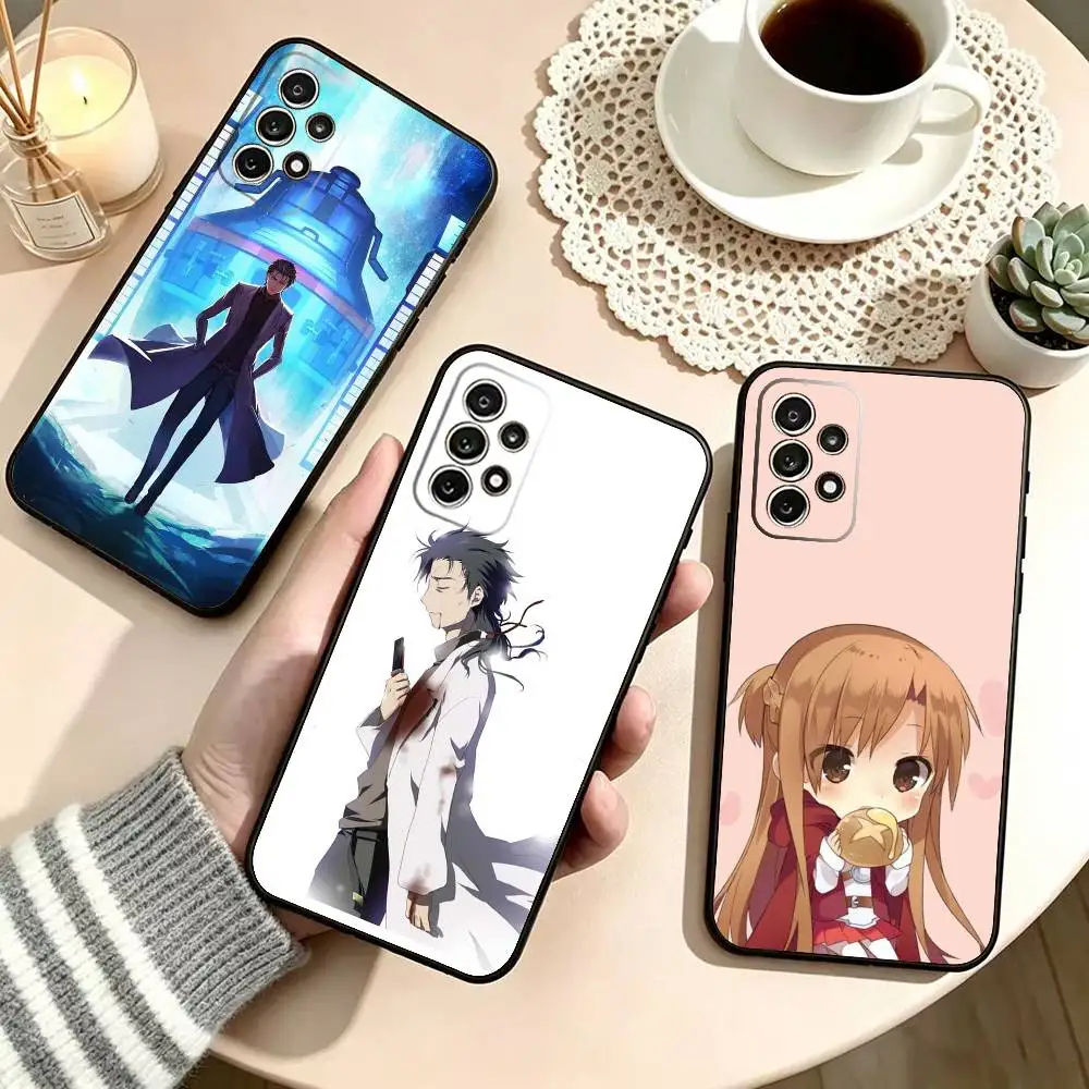 O-Oshi no K-Ko A-Aquamarine Hoshino  Phone Case Black Silicone Soft For Samsung S25,S24,S21,S22,S23,S30,Ultra,S20,Plus