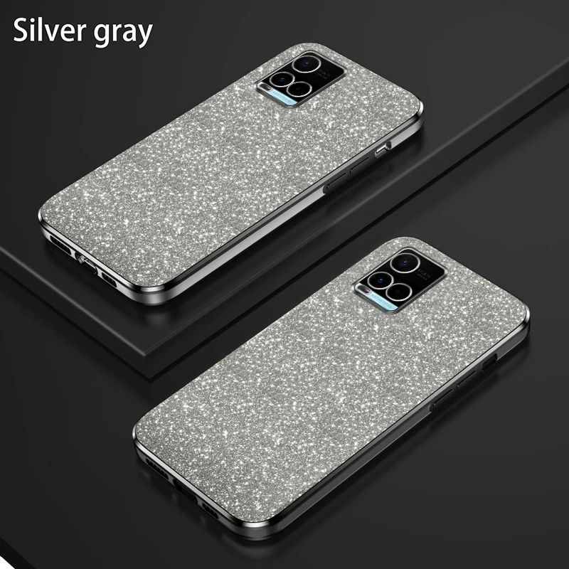 For Vivo Y21 Case Vivo Y33S Phone Case vivo Y21s y21a y21t Y33T Cover Luxury Gradient Glitter Plating Silicone Back Cover Funda