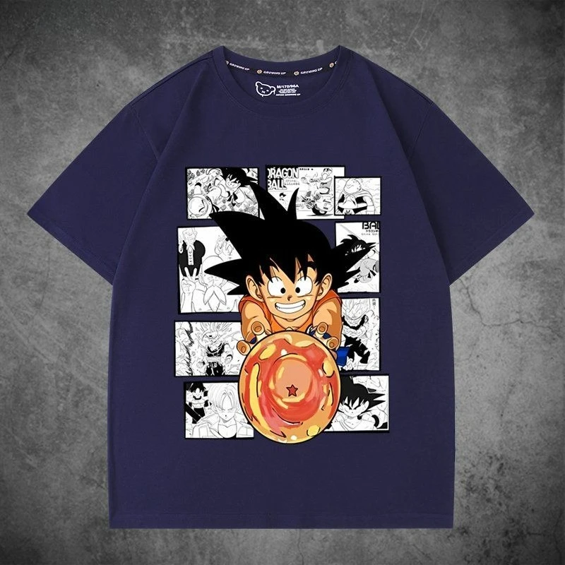 Dragon Ball Z Goku Manga Panel T-Shirt für Kinder und Erwachsene, Anime-Print, lässiges T-Shirt für Fans, Sommer-Baumwoll-Mode-Streetwear – Detail 4