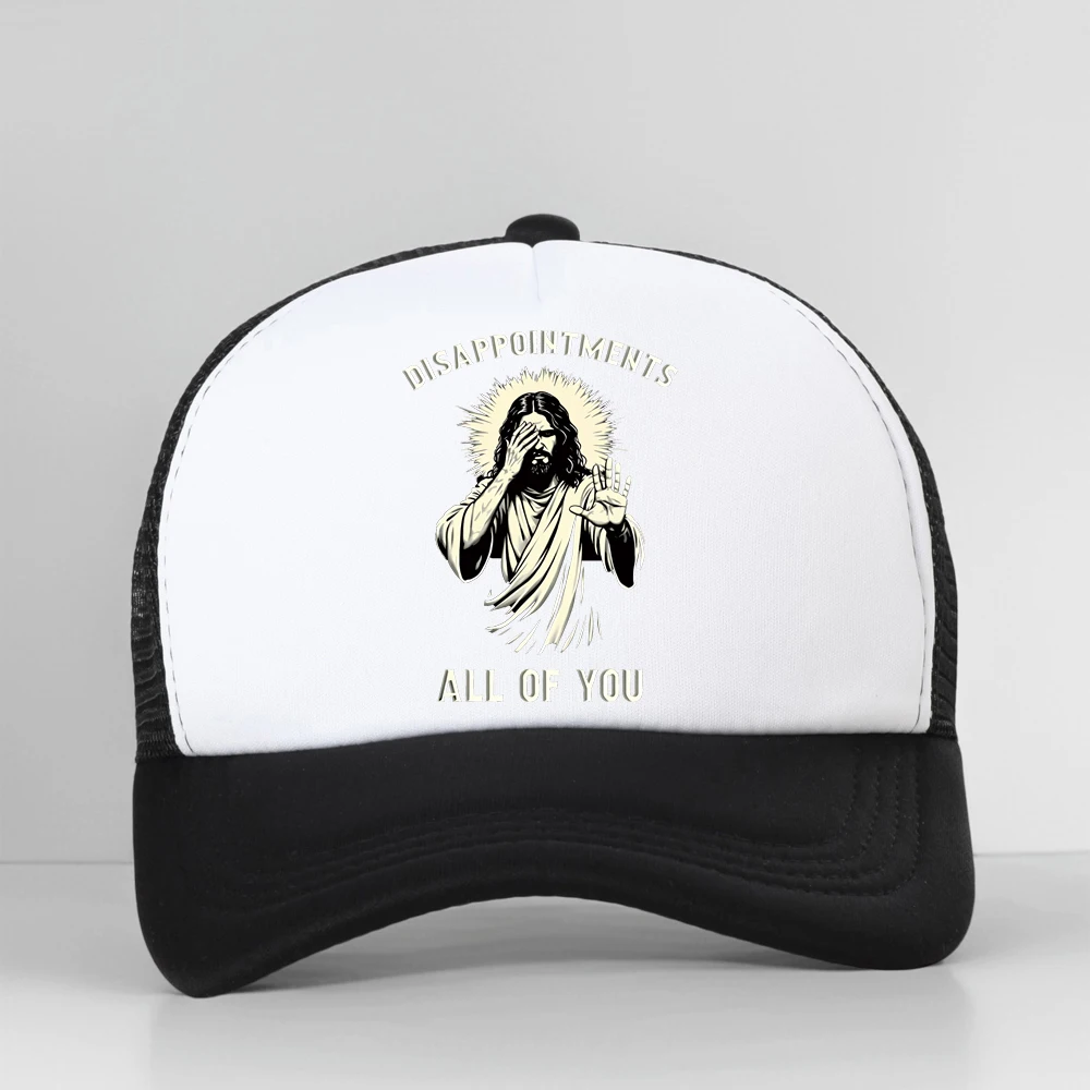 

Disappointments All of You Funny Jesus Christian Faith Meme Baseball Cap Outdoor Adjustable Mesh Breathable Trucker Hat