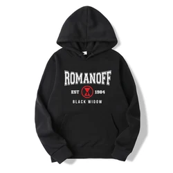 Romanoff 1984 felpa con cappuccio supereroe felpa con cappuccio donna pullover a maniche lunghe Steetwear Casual Top Graphic felpe con cappuccio fan regalo