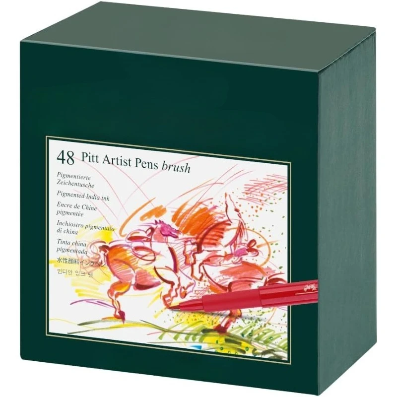 Pitt Artist Pinselstifte (48er-Pack), mehrfarbig