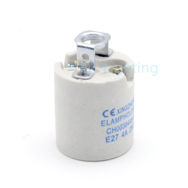 E27 Socket Lamp Holder High Temperature E27 Ceramic Lamp Holder for Chandellier Wall Lamp Table Lamp Heating Lamp E27 Lamp Base