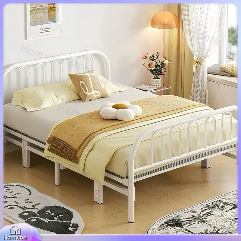 Household Folding Bed for Lunch Break Simple Four Fold Widened Double Bed Stretch Type for Rental House
