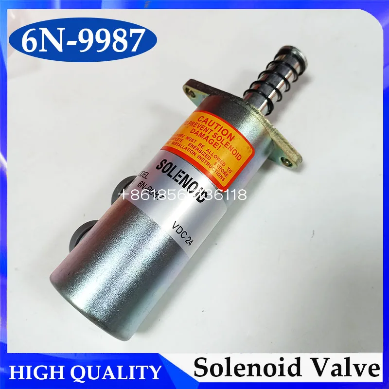 3412 3508 3406 Excavator Flameout Switch 6N-9987 6N9987 Shut Off Solenoid Valve For 225 225D 229 231D Engine Excavator Parts