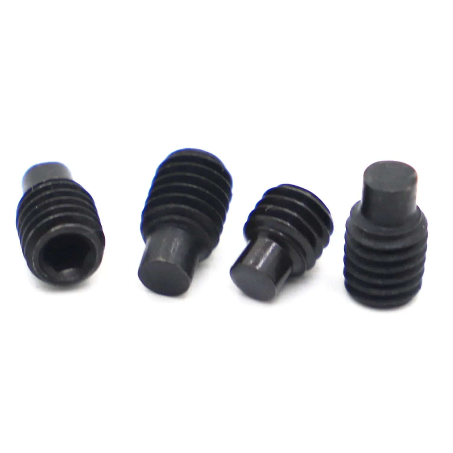 Black Grade 12.9 Steel Hex Hexagon Socket Set Screw with Dog Point Grub Convex End Bolt M3 M4 M5 M6 M8 M10 M12 M14 M16 DIN915