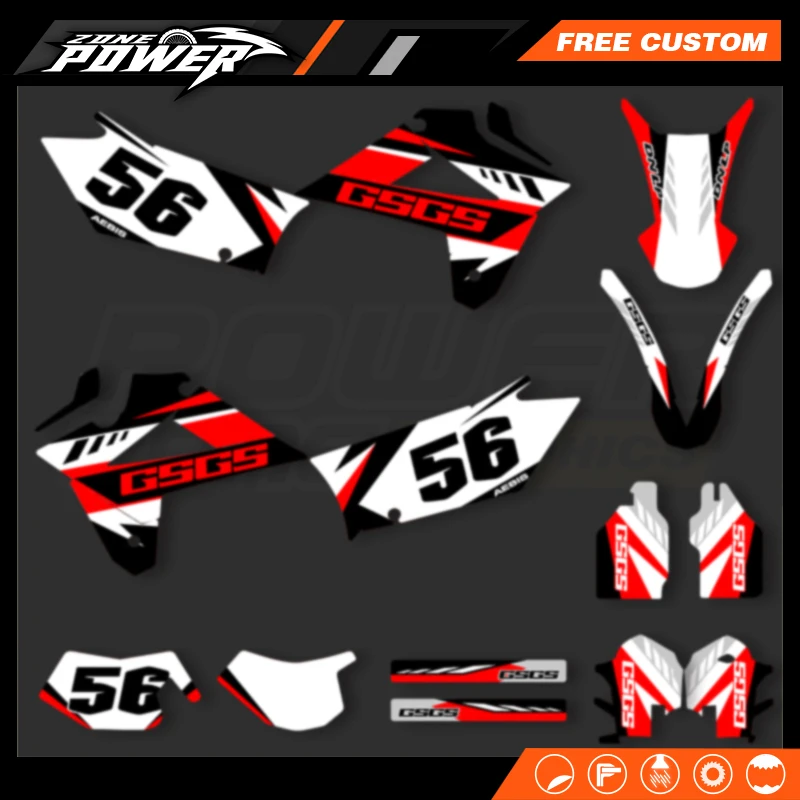 

Powerzone для газового газа GASGAS EC 125 200 250 300 450 2009 2008 2007, наборы наклеек на фоновые наклейки с графикой команды