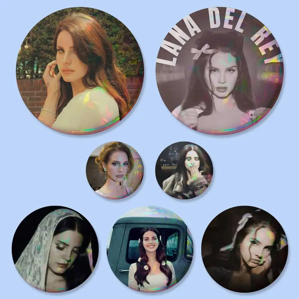 Popular Singers Lana Del Rey Badges Button Round Creative Pin Brooch Badge Bag Decor Accessories Fans Collect Friends Gifts