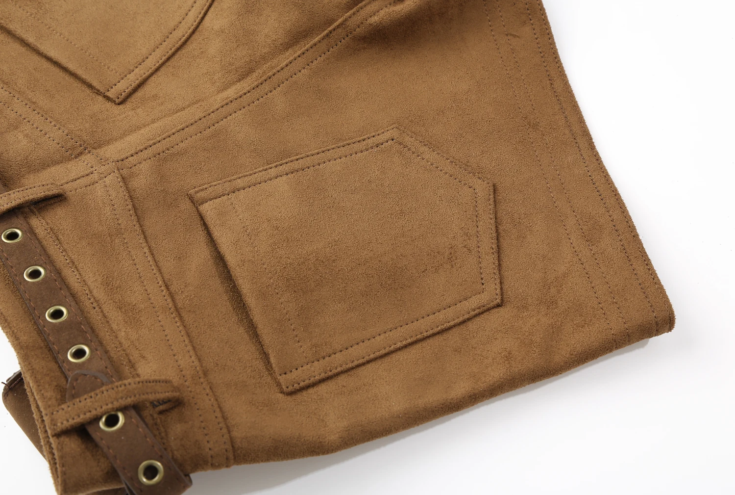 Women's Brown Y2k Micro Suede Shorts 2000s Vintage Harajuku Hot Shorts Aesthetic Oversize High Waist Mini Booty Short Pants 2025