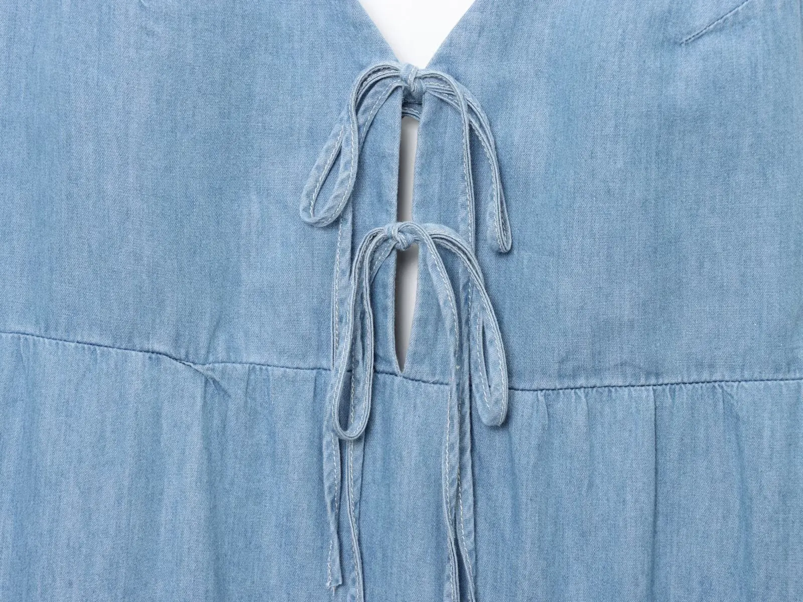 KONDALA Chic Sexy Fashion 2025 Summer Cowboy Woman Strap Long Cami Dress Close-Fitting Cavitary Bow-tied Female V-Neck Vestidos