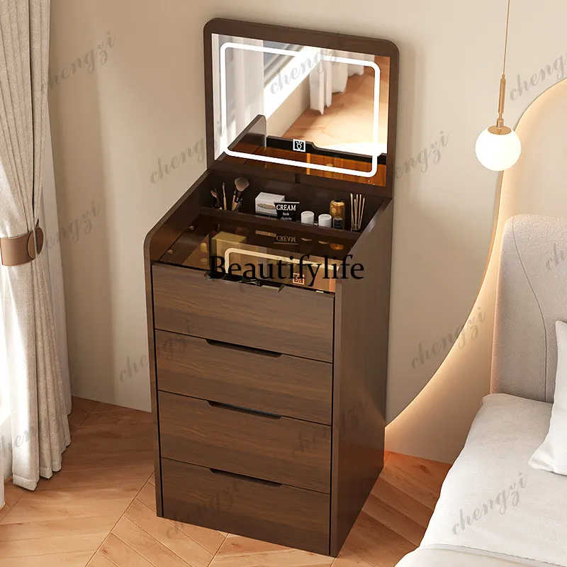 Flip dresser, chest storage, bedside table, integrated bedroom small apartment, narrow cabinet dressing table