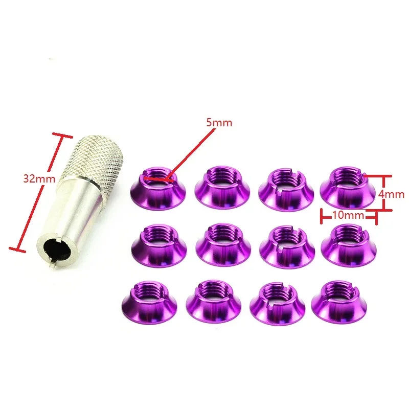 12pcs STAR POWER Radio Control Switch 7 Color Nut with 1pcs Wrench for RadioLink Futaba JR Frsky i6