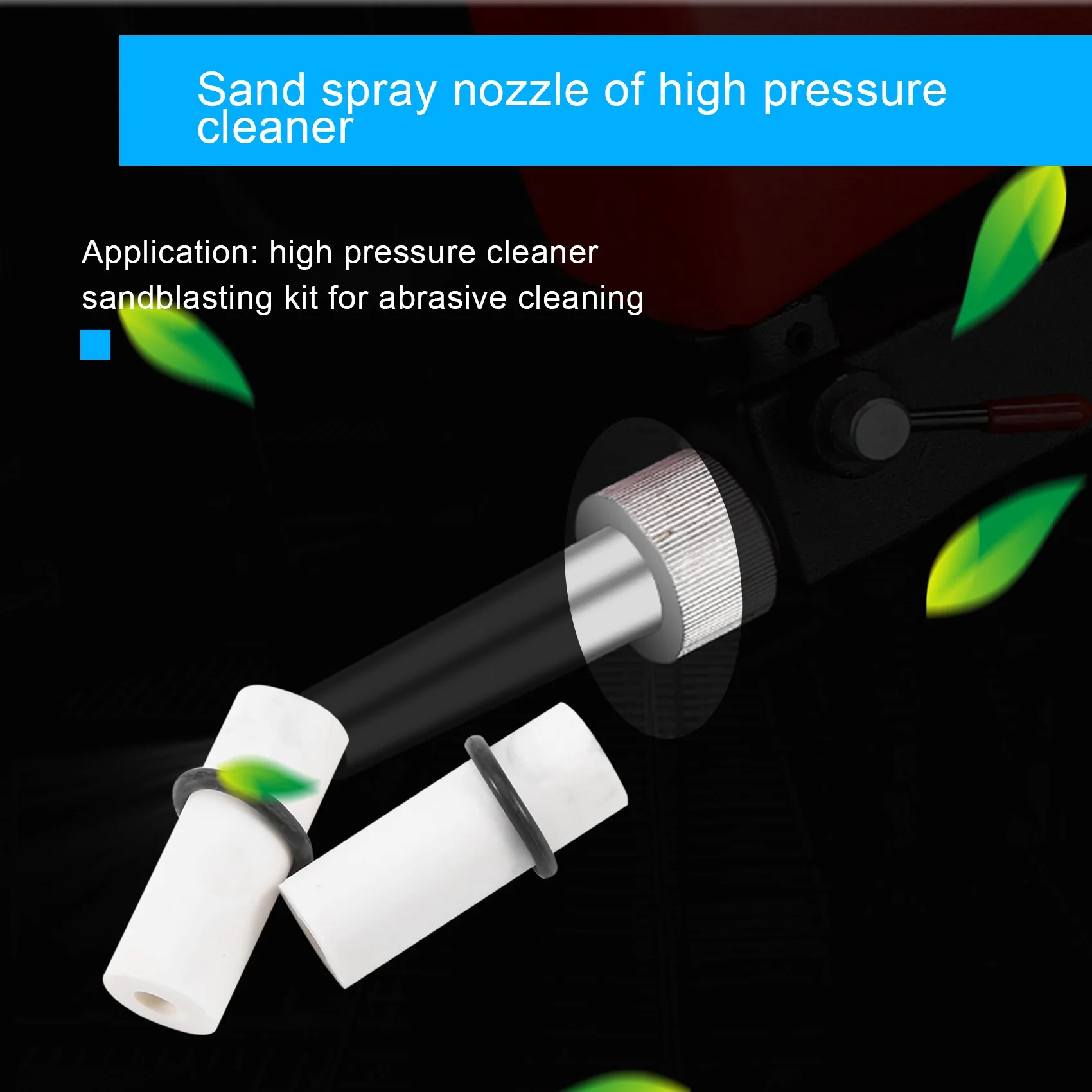 Pressure Washer Sandblasting Nozzle Tip, Replacement Wet Sandblaster Attachment, 5000