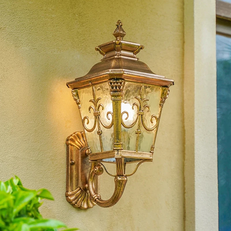 European Retro Outdoor Wall Lamp Waterproof Villa Decoration Landscape Garden Lamp Balcony Corridor Aisle Door Front Wall Lamp