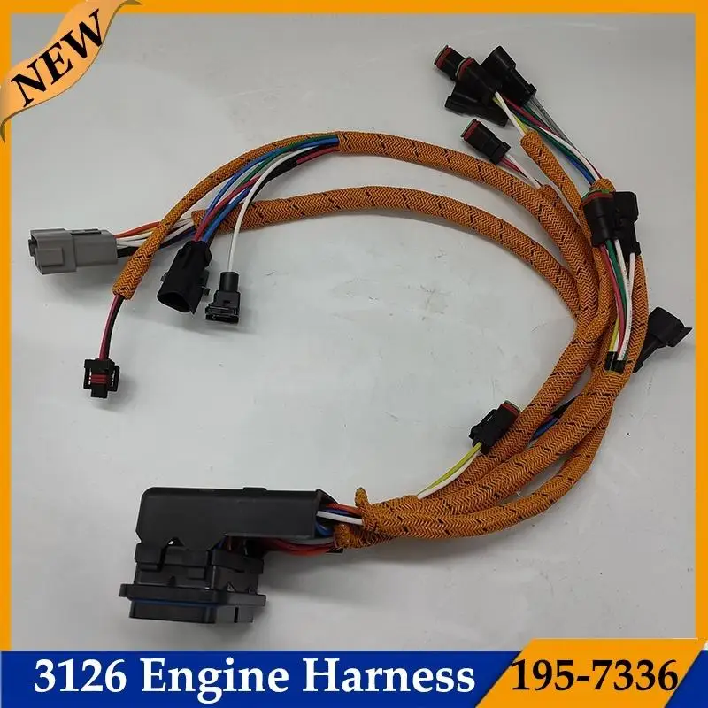 195-7336 1957336 Engine Wiring Harness For CAT 322C 325C Excavator C-7 3126 3126B Engine Harness Cable view 3