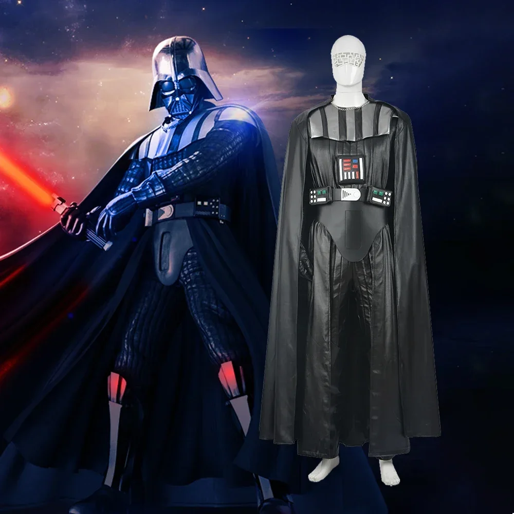 Black Halloween Cosplay Anaking Cosplay Costume Outfit Jedi Jumpsuit Cloak Custom Made Vader Costumes Outfit