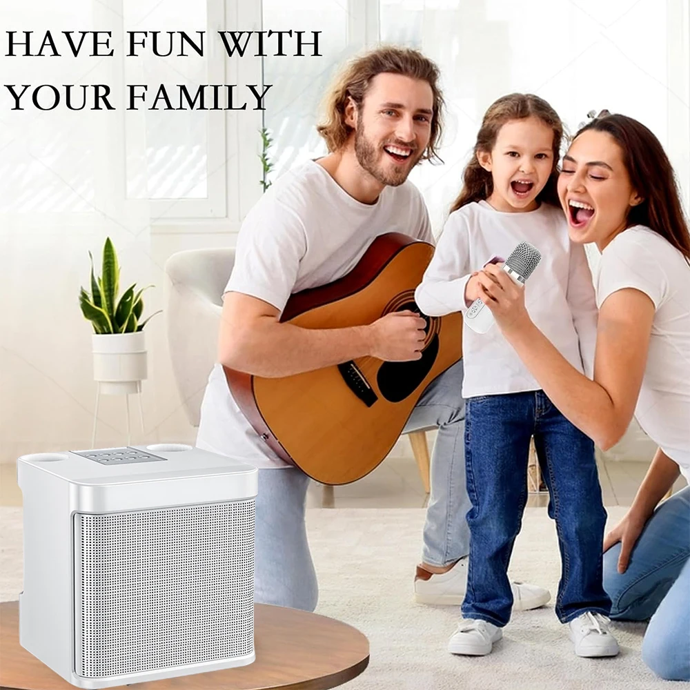 Máquina de Karaoke para Adultos - Altavoz de Karaoke Bluetooth con 2 Micrófonos Inalámbricos, Altavoz Sistema PA Admite Tarjeta TF/USB/AUX