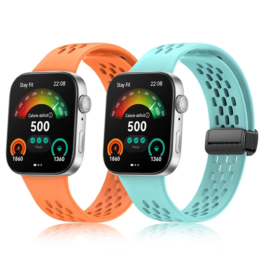 

Магнитный силиконовый ремешок для часов Huawei Watch Fit 4 Fit 3, дышащий сменный браслет для Huawei Fit 4 Pro Fit4, ремни