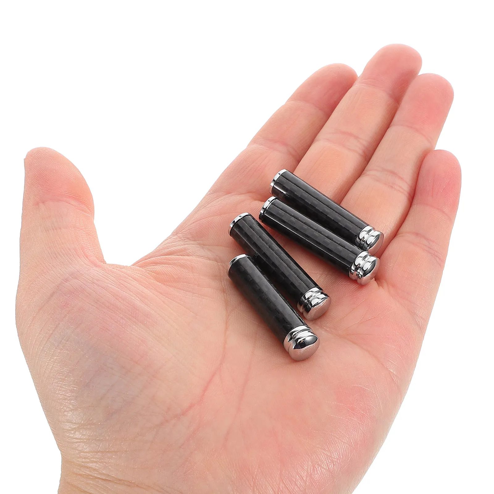 4Pcs Carbon Fiber Door Lock Pins Universal Fit Vehicle Interior Door Lock Knob Trim Real Material Easy Installation Auto