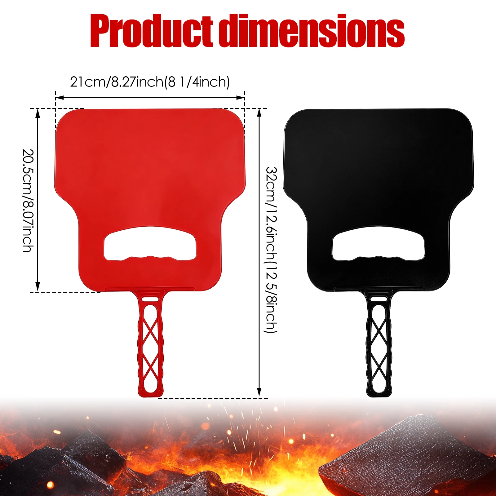 Manual Wind Maker Plastic Hand Fan Portable Fire Starter Tool for Outdoor Camping BBQ Grill Blowing Picnic Garden Patio Barbecue