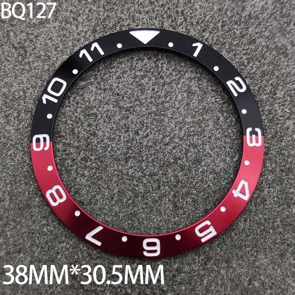 38mm coloured bezel, red/purple/pink/orange, 22 coloured bezels, spare modified bezel for automatic mechanical watches