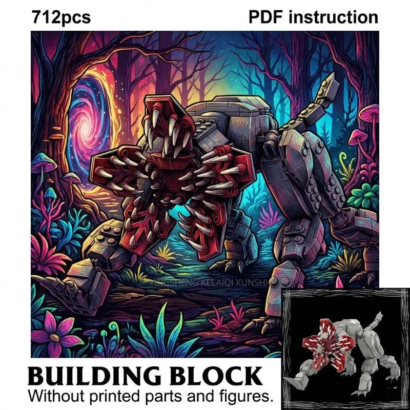 Stranger Scary Monster Construction Toy Creative Creature Building Bricks Set Halloween Action Figure Gift