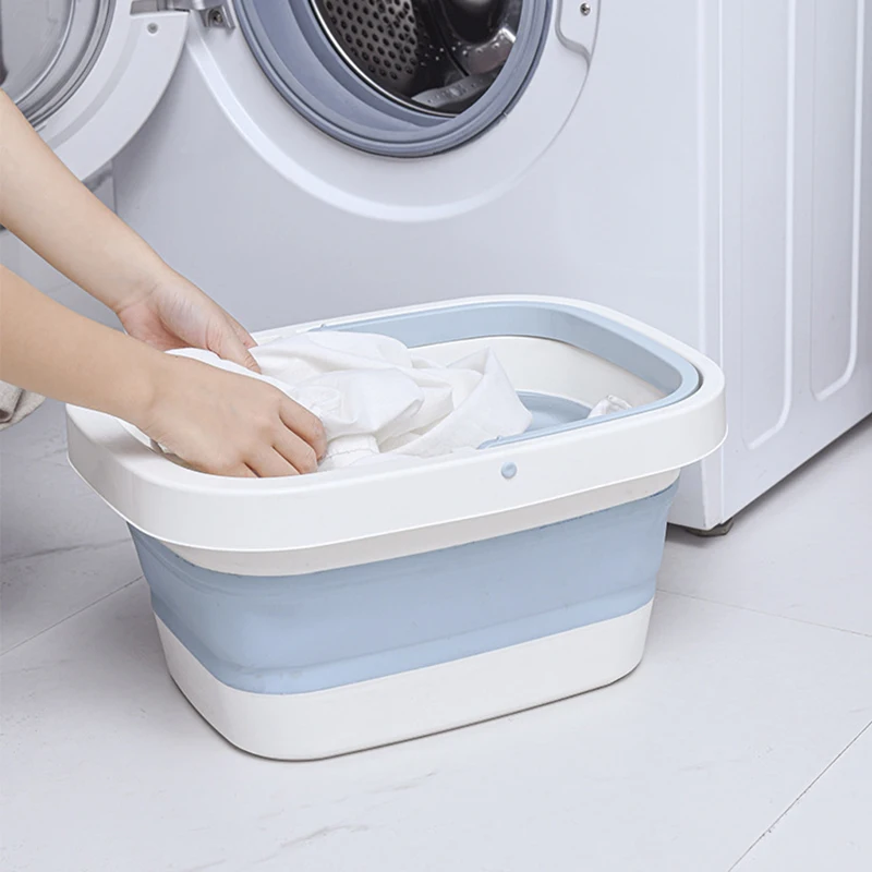 Collapsible Footbath Plain Foaming Massage Bucket Foldable Bucket Foot Bath Bucket Bathroom Foot Wash Basin Laundry Baskets