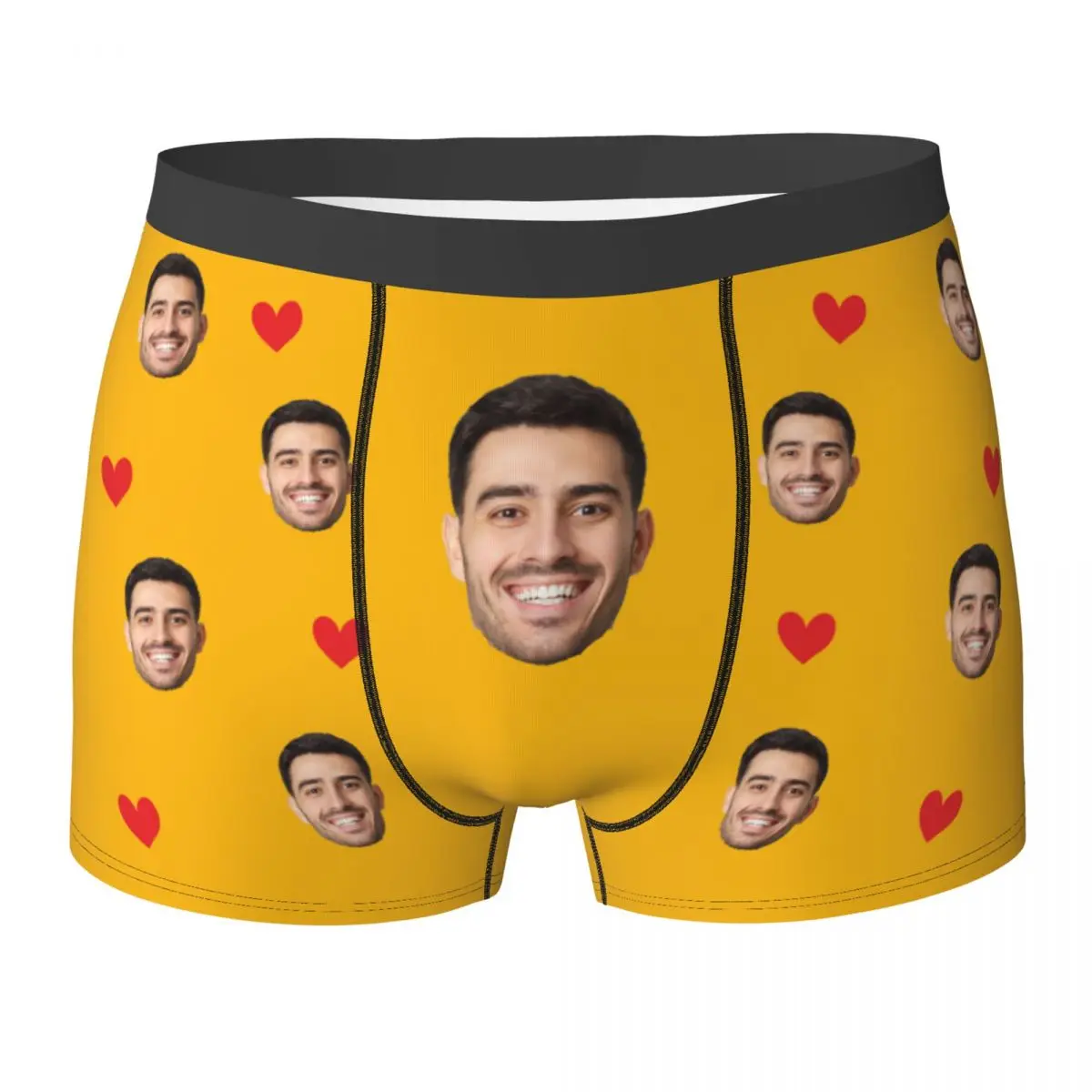 

Personalized Men's Boxer Briefs Custom Face Photo Underwear Funny Gift For Husband Customized Anniversary/Valentine's Day Gift