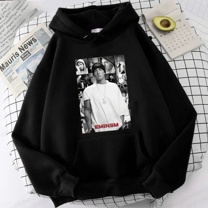 Eminem Print Hoodie Men Women Fashion Hoodies Kids Hip Hop Hoodies Women Sweats Boy Coats Rapper Sweats Men's Clothing Rock