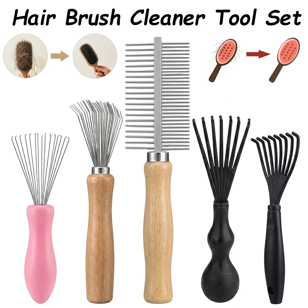 Hair Brush Cleaner Comb Cleaning Hair Remover Rake Hairbrush Cleaning Tool Kit Salon & Household Hair Brush Maintenance
