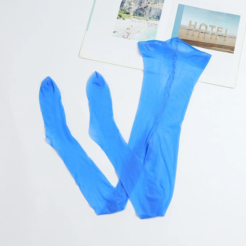 Damen Sexy Glänzende Transparente Strumpfhose mit Hoher Taille, Elastische Ölglanz-Strumpfhose, Ultradünner Durchsichtiger Strumpf
